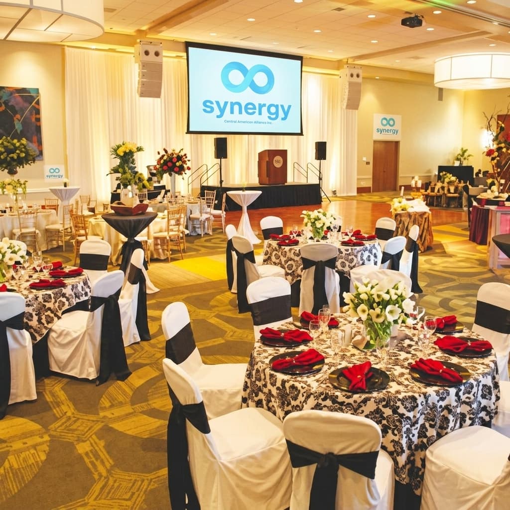 The MSC Ballroom at the USF Marshall Student Center, set for the gala